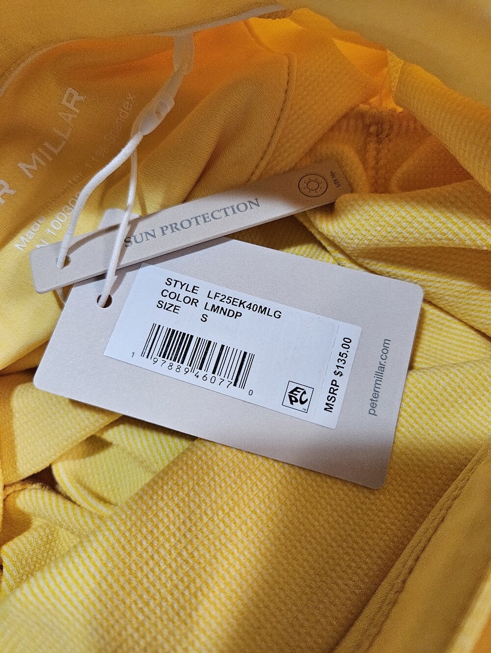 Peter MILLAR Yellow Quarter-Zip Pullover Top - Women NWT - Picture 4 of 5